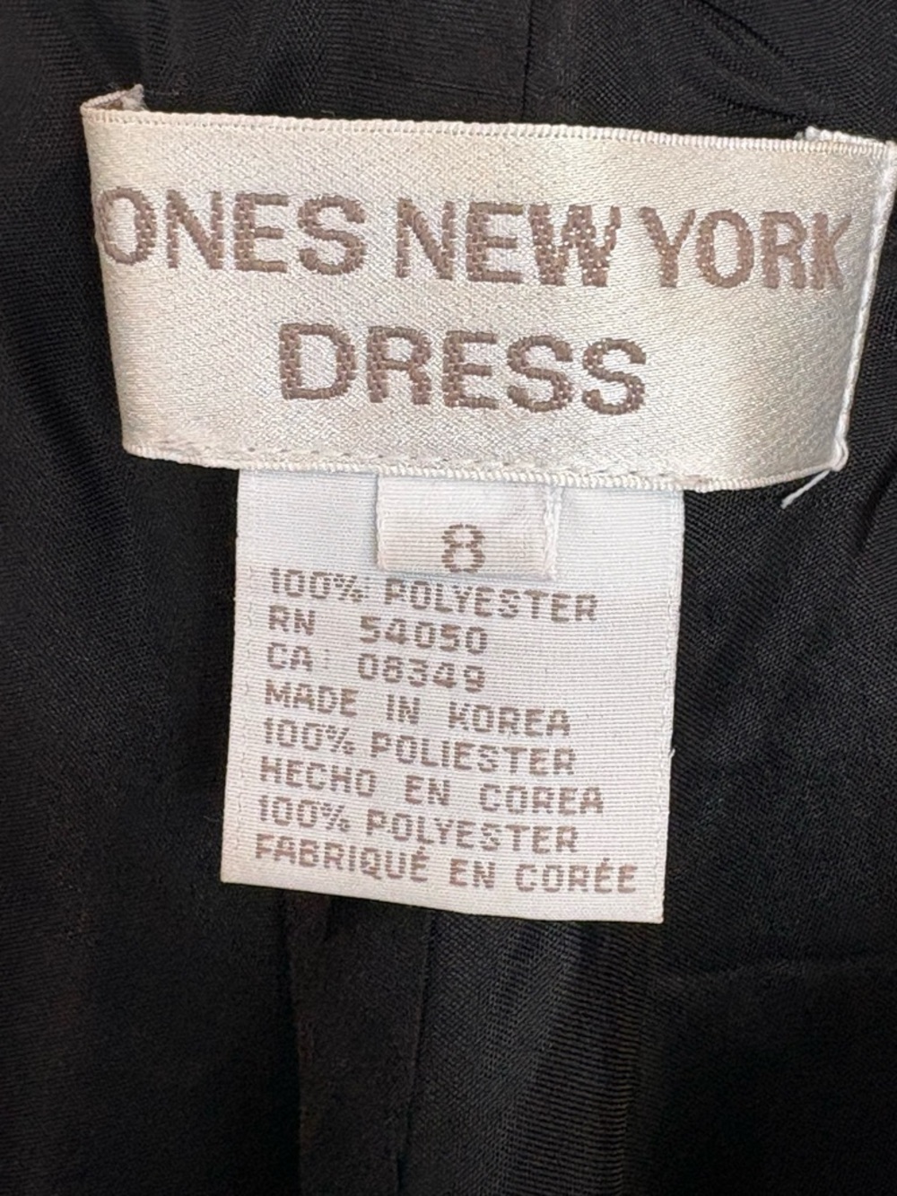 JONES NY FORMAL BLACK DRESS - Picture 3 of 3